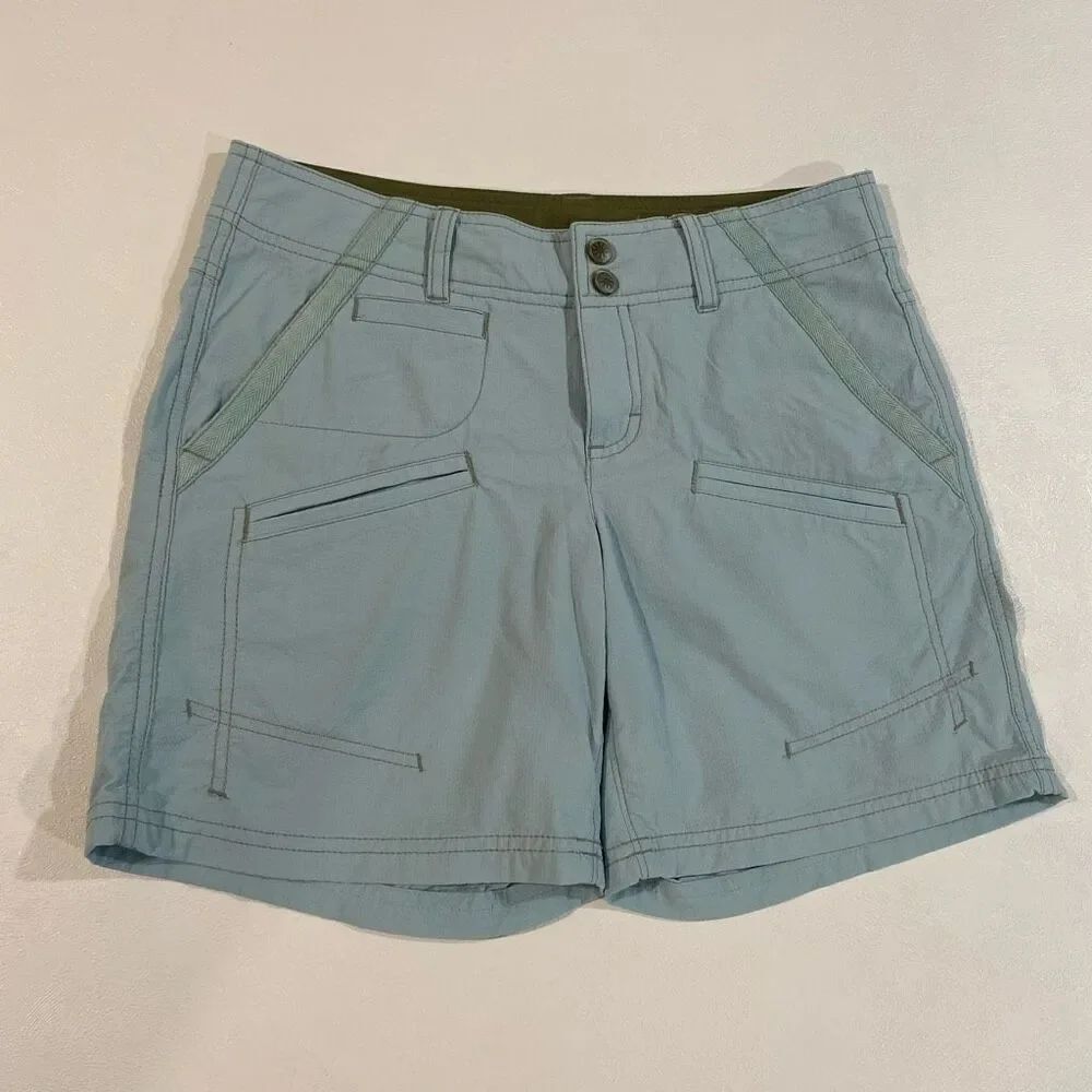 Athleta Trek Utility Shorts Women’s Size 2 – Light Blue Hiking Outdoor Quick Dry
